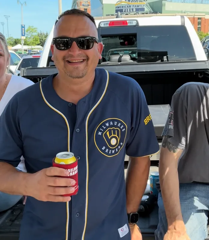 Mike at Brewers game