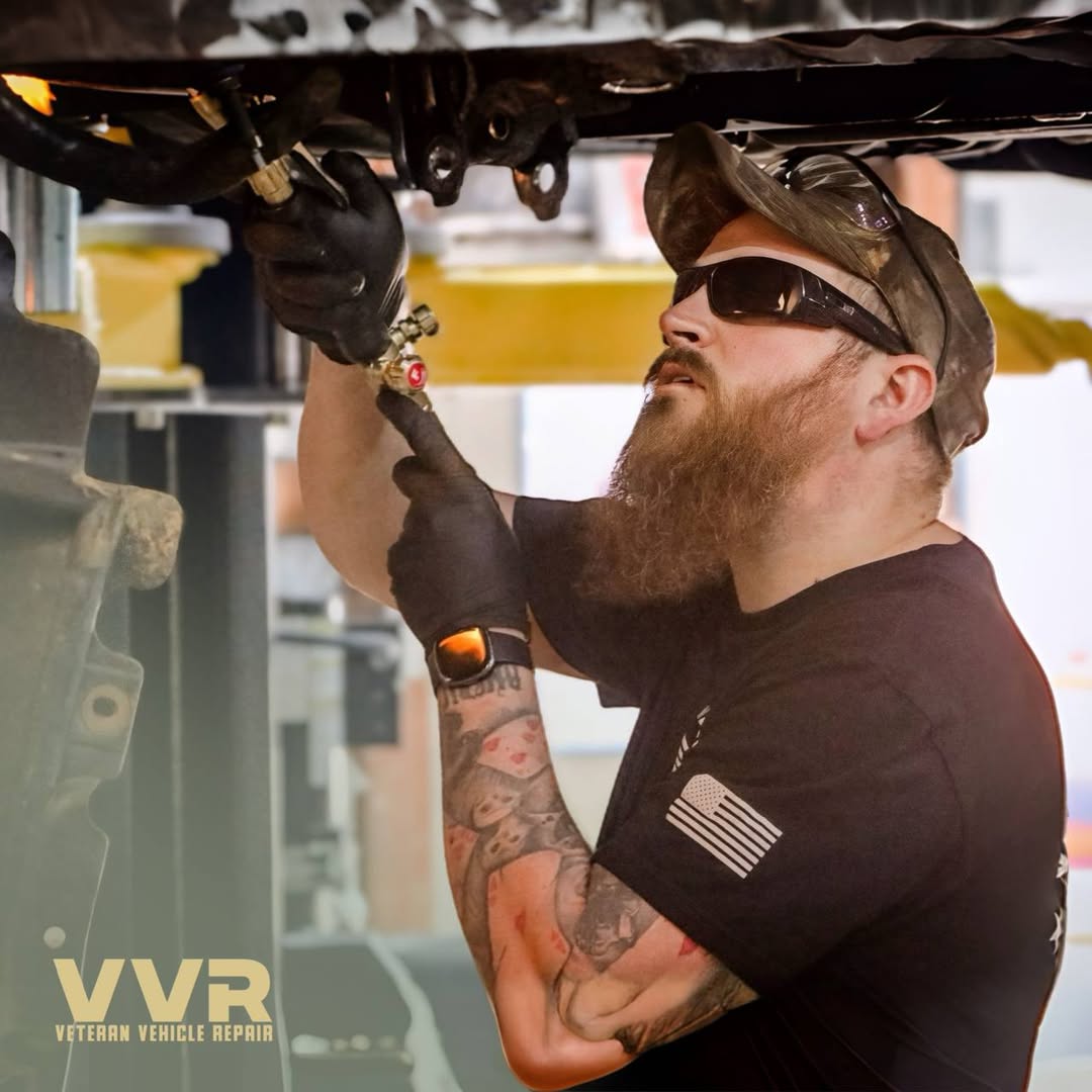 Ryan working under the lift at VVR